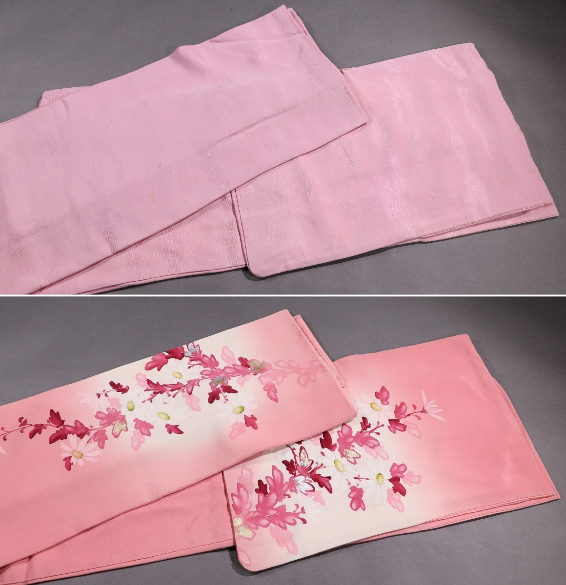 CD33 着物まとめ売り 14枚 ピンク 桃 桜 リメイク 正絹 生地 ハンドメイド 和装 小紋 レトロ シルク