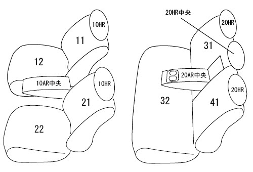 クラッツィオ シートカバー クラッツィオセンターレザー(タンベージュ)インプレッサスポーツ ハイブリッド(e-Boxer) GTE EF-8132 Clazzio_画像2