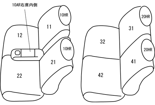 クラッツィオ シートカバー クラッツィオダイヤ(ブラウン×アイボリーステッチ)ムーヴラテ L550S/L560S ED-0654 Clazzio_画像2