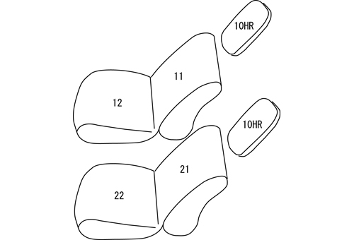 クラッツィオ シートカバー ストロングレザー キルトタイプ 1列シート車全席分(ブラック×レッドステッチ)サンバー トラック S500J/S510J_画像2