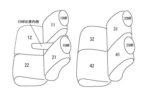 クラッツィオ シートカバー クラッツィオセンターレザー(タンベージュ)ルークス B44A/B45A/B47A/B48A EM-7515 Clazzio_画像2