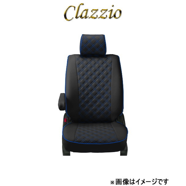 クラッツィオ シートカバー キルティングタイプ(ブラック×ブルーステッチ)バモスホビオ HM3/HM4 EH-0312 Clazzio_画像1