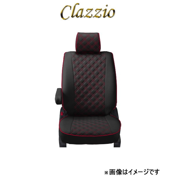 クラッツィオ シートカバー キルティングタイプ(ブラック×レッドステッチ)キックス(パジェロミニのOEM車) H59A EM-0750 Clazzio_画像1