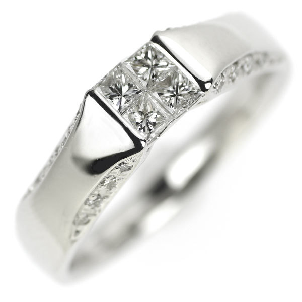 Pt900 ダイヤモンド リング 0.50ct ミステリーセッティング 出品2週目