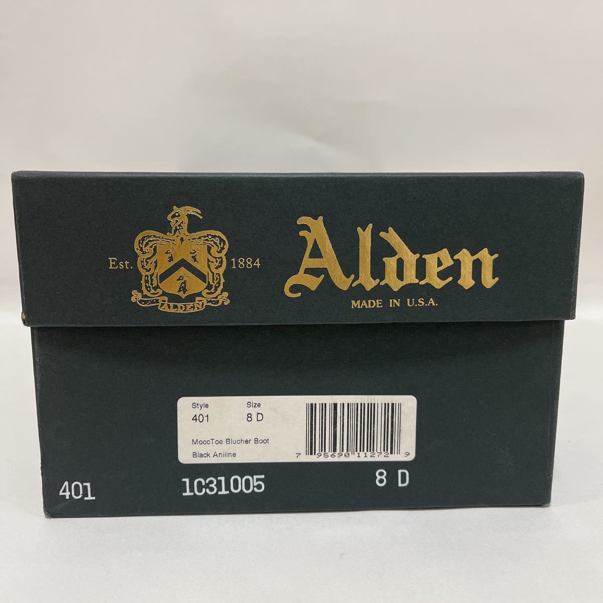ALDEN 401 8D インディブーツ ブラック カーフ 26cm トゥルーバランス