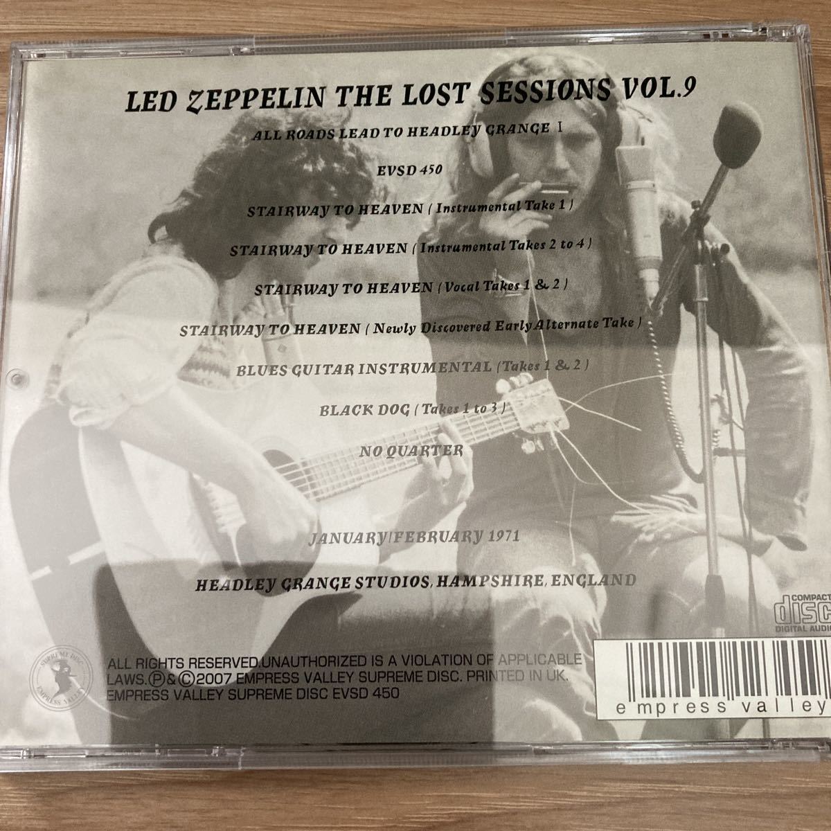  records out of production )LED ZEPPELIN THE LOST SESSIONS VOL9(empress valley)