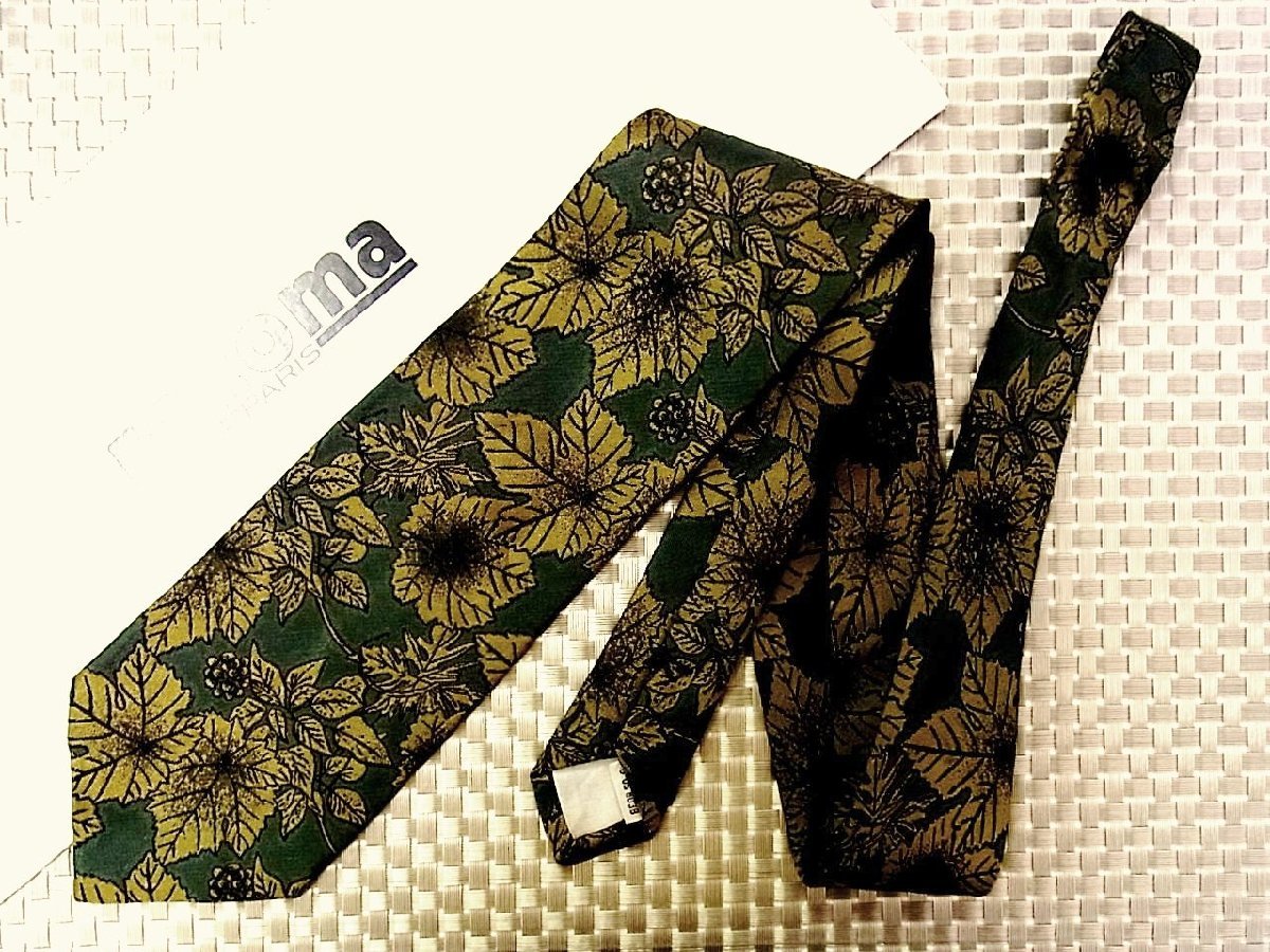 [ stock disposal sale ]* bargain sale *FK3050* Renoma [ embroidery leaf .. plant pattern ] necktie *