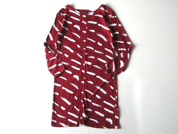  cat pohs correspondence A.P.C. A.P.C. art pattern cotton linen tunic One-piece XS red white red white 