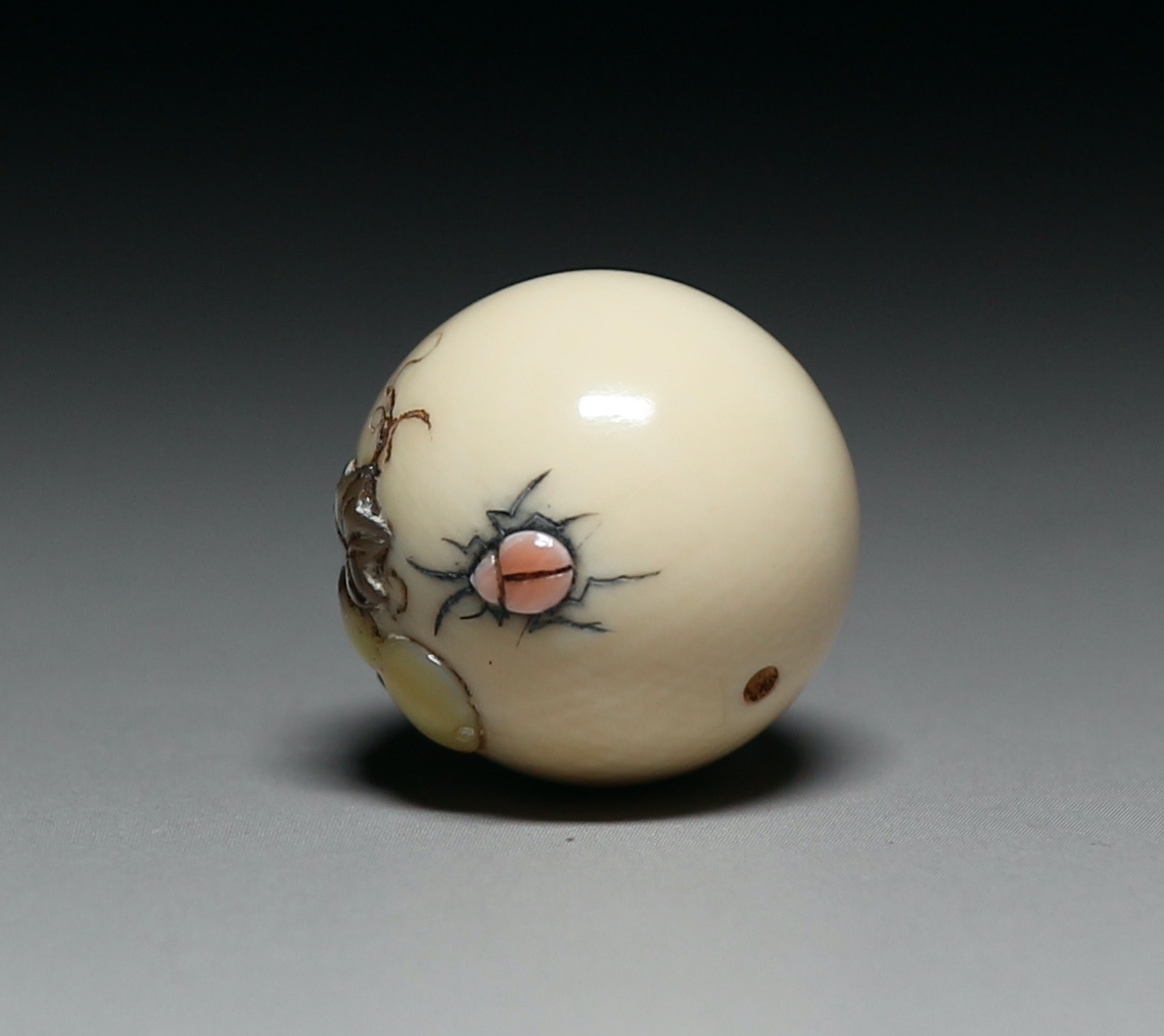 [ heart ]k057 mammoth netsuke insect. mother-of-pearl .. entering *. tighten lawn grass mountain skill ( for searching :.. thing *. tighten * obidome *Netsuke)