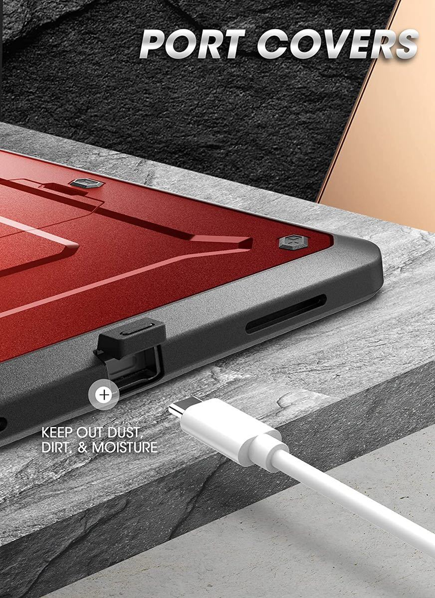 iPadPro 11.0 ケース 第3世代 2021発売スタンド式レッド【19】