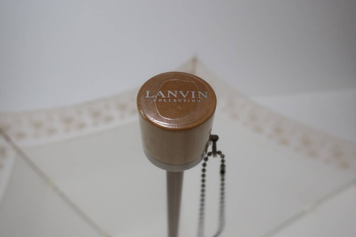 新品　ムーンバット製　 LANVIN　ランバン　紫外線防止加工　折り畳み日傘　B２　オフホワイト系_画像8