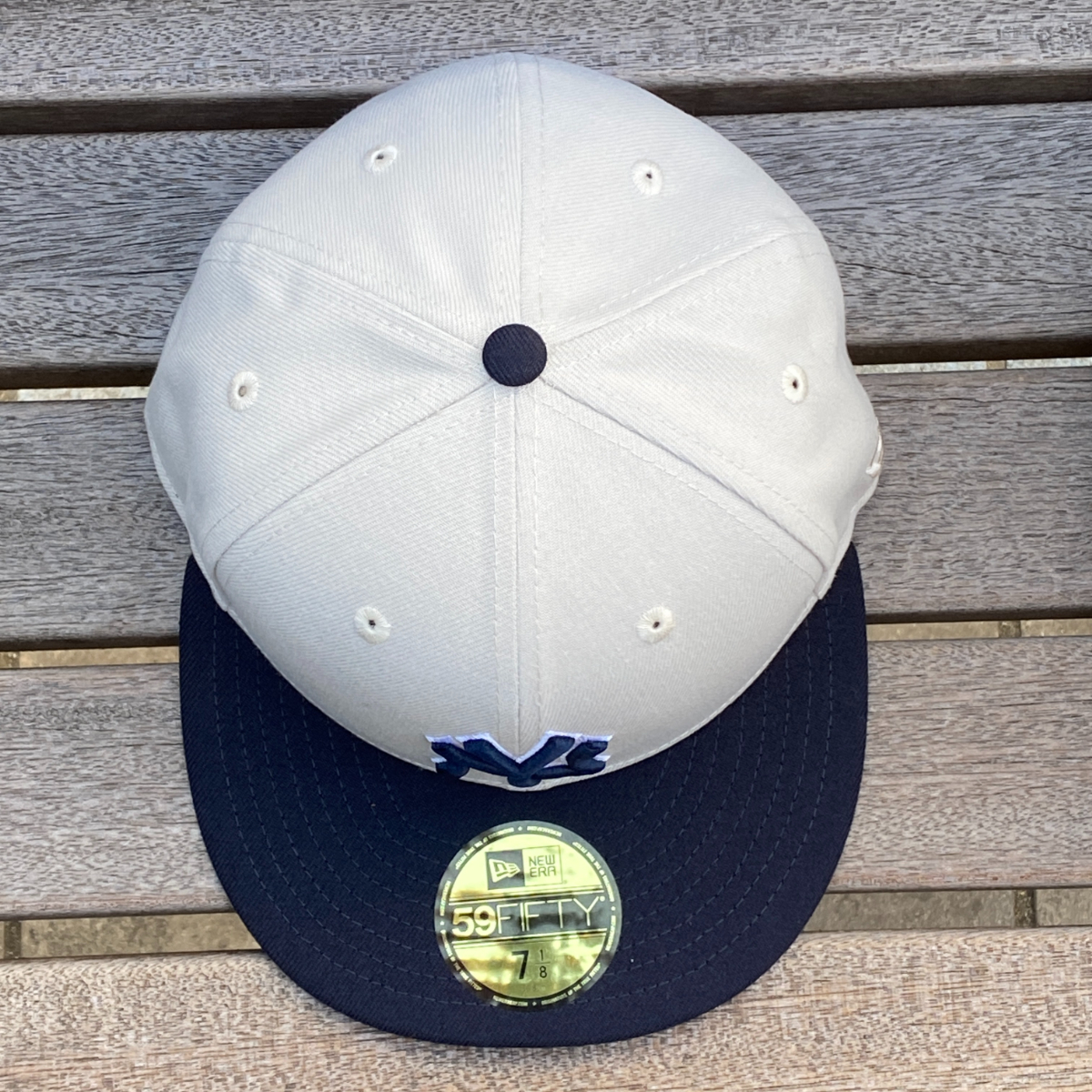 USA限定【7】Newera ニューエラ 59FIFTY ニューヨーク ヤンキース NY Yankees メジャーリーグ Off Campus オートミール MLB (19-17)_画像8