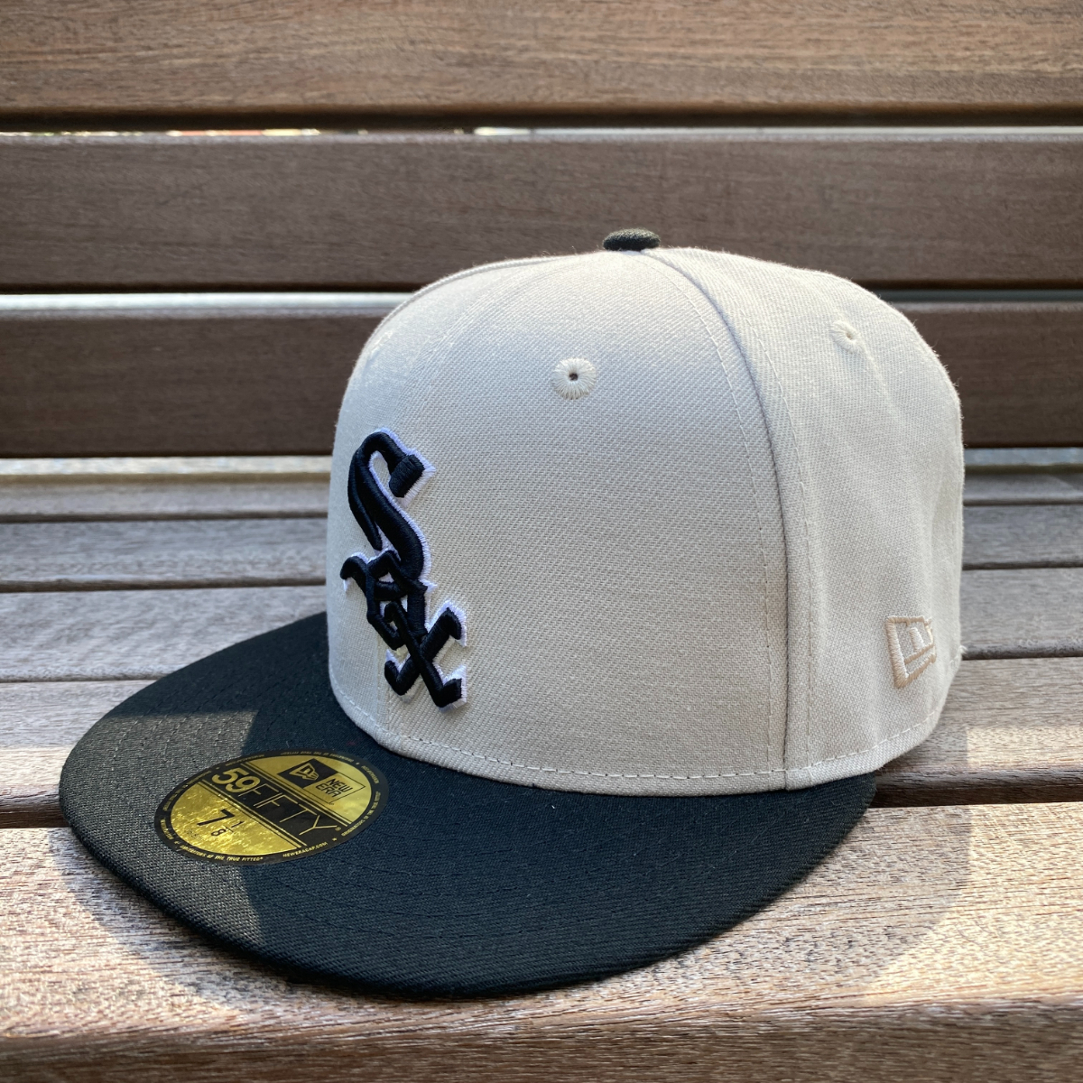 USA限定【7.1/8】Newera ニューエラ 59FIFTY シカゴ ホワイトソックス Whitesox メジャーリーグ OffCampus オートミール 黒 MLB (6-9)の画像2