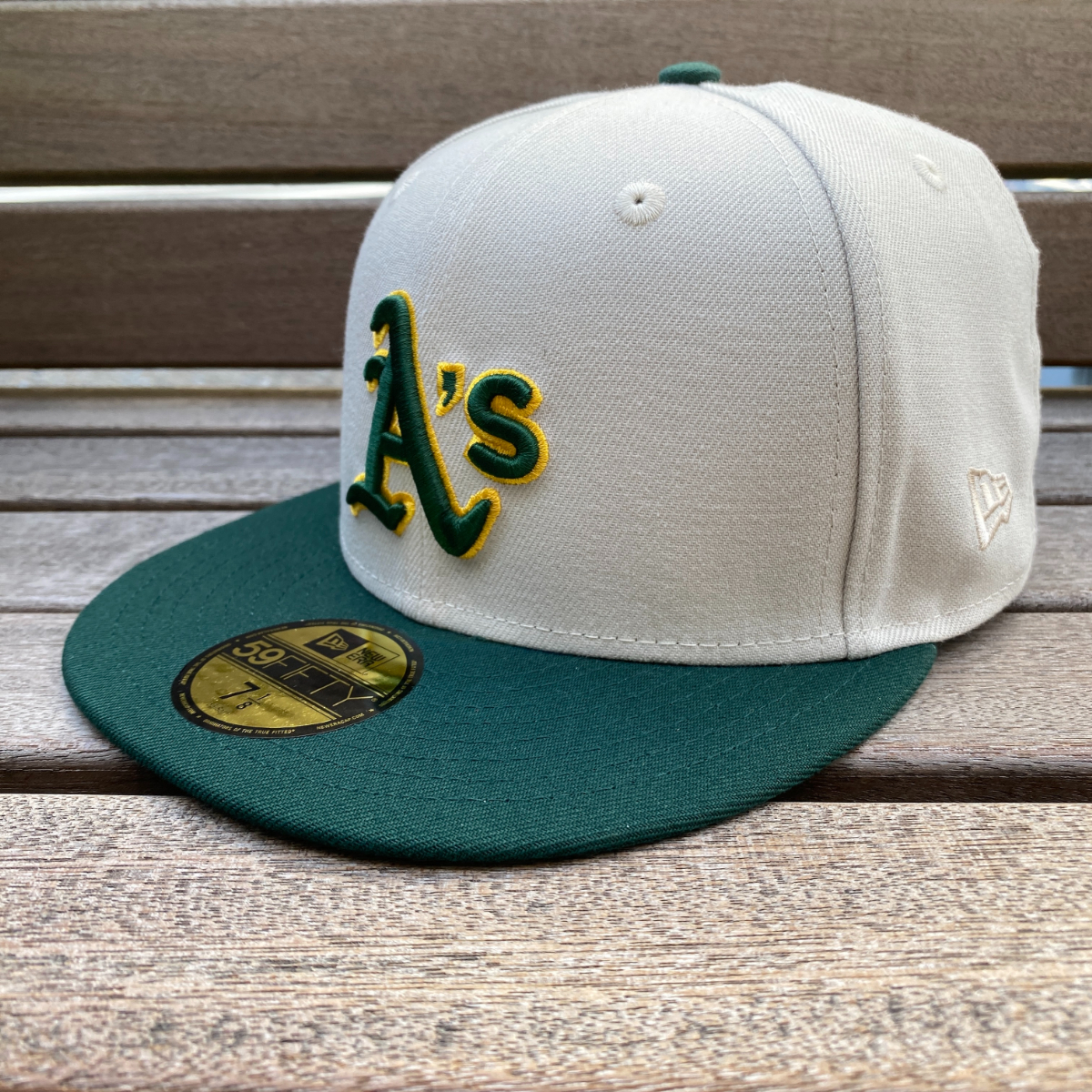 USA限定【6.7/8】Newera ニューエラ 59FIFTY オークランド アスレチックス Athletics メジャーリーグ OffCampus オートミール MLB (20-10)_画像2