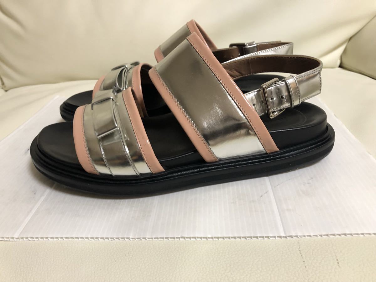 ☆セール30%OFF☆ 一度のみ使用 38 MARNI マルニ サンダル 厚底