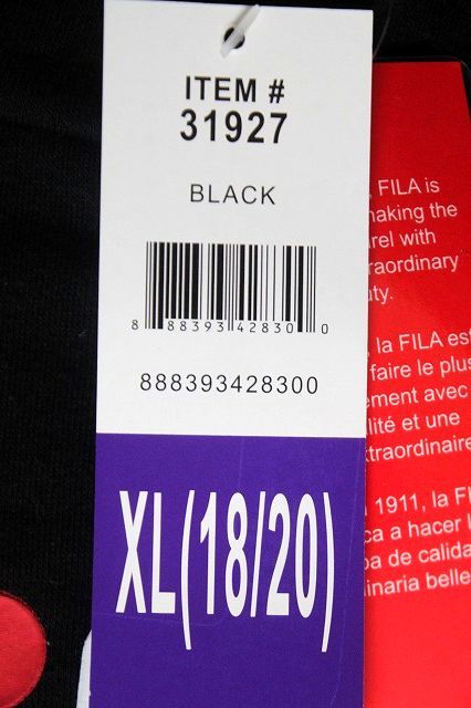 FILA filler Junior fleece Parker black size XL reverse side nappy * postage 520 jpy 