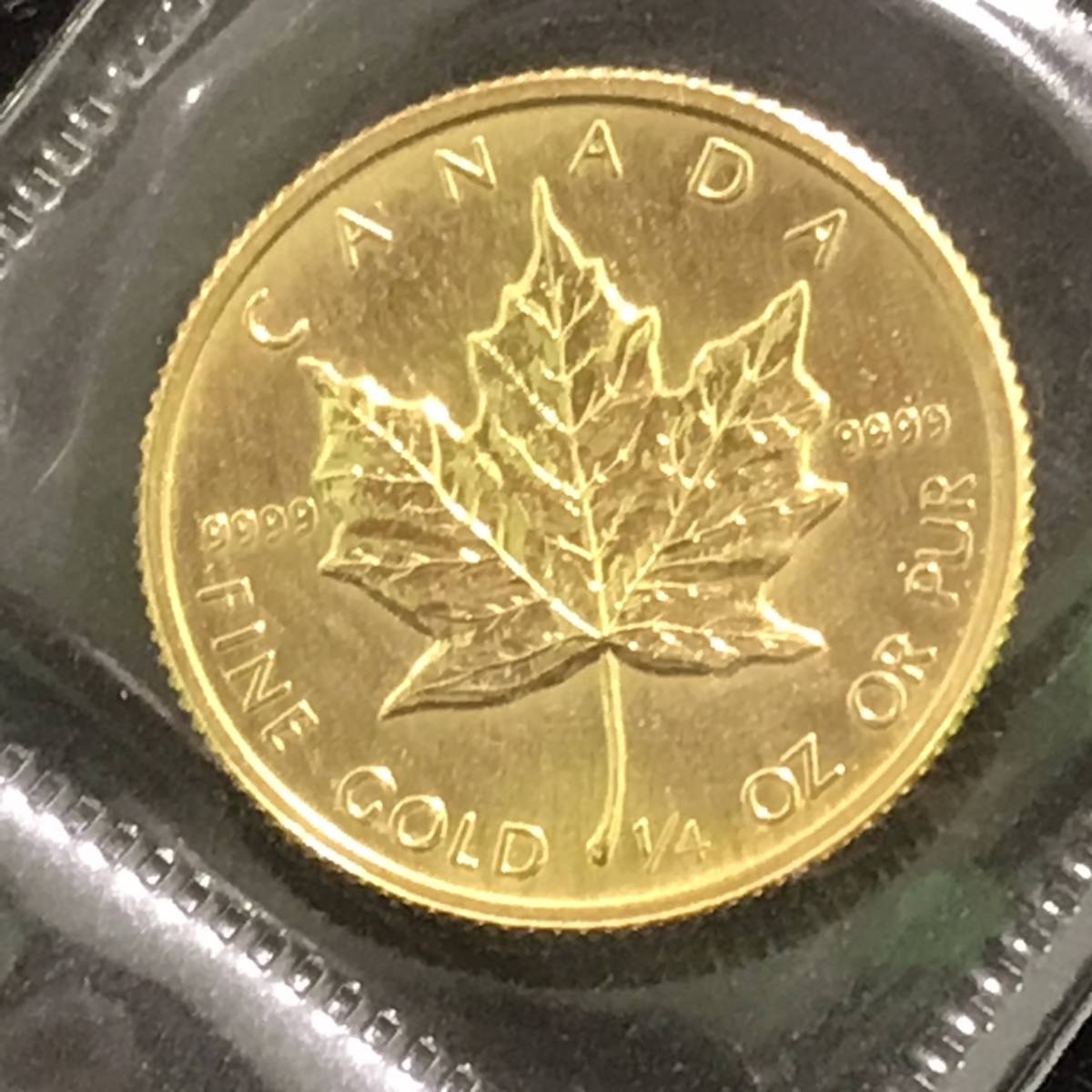 未使用未開封☆K24 金貨 カナダ メープル リーフ コイン 1/4oz 約7.8g