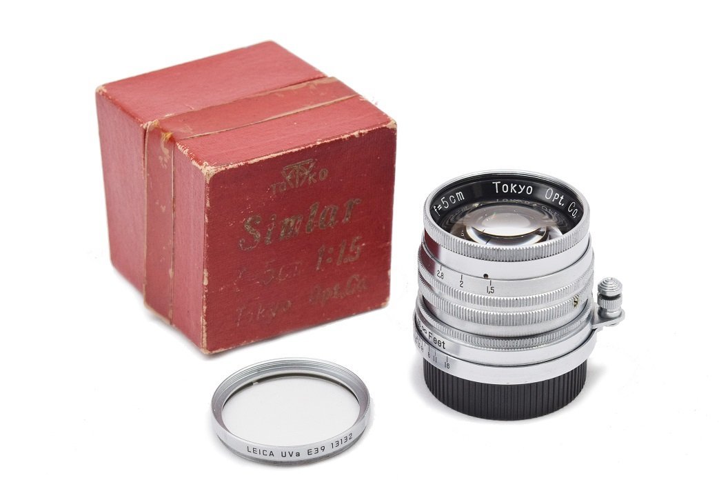 【美品】Tokyo Optical/東京光学 Simlar 50ｍｍｆ1.5 Leica L39マウントレンズ UVファインダー付き #HK9996