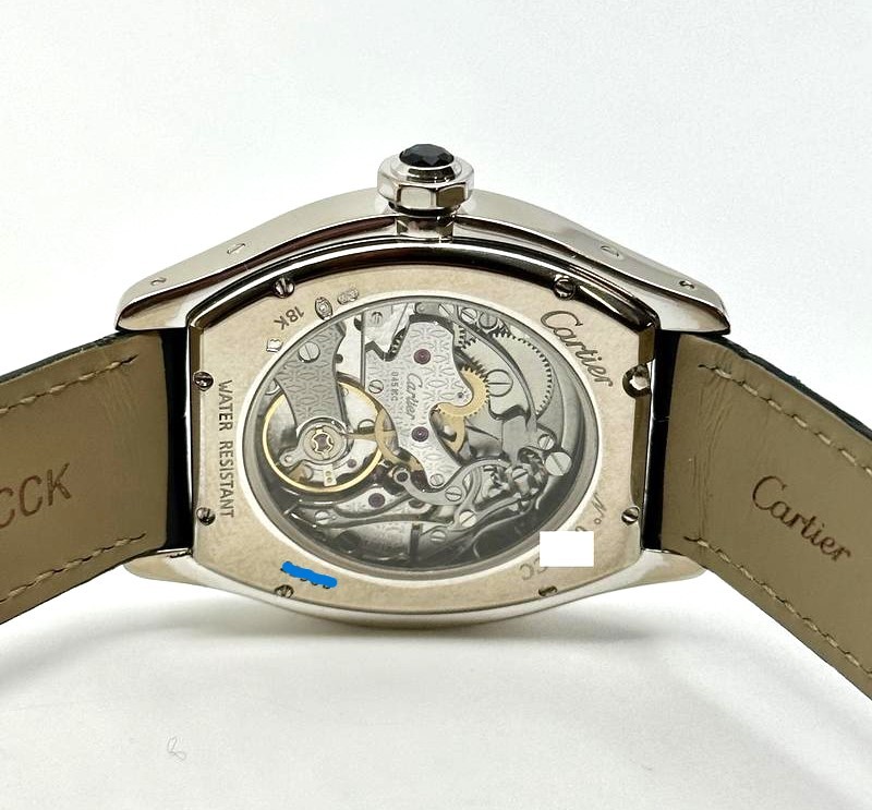 *Cartier* Cartier CPCP Tortue Monopoussoir torch . mono p car - chronograph 2396 K18WG top class wristwatch rare beautiful goods!! hard-to-find!!