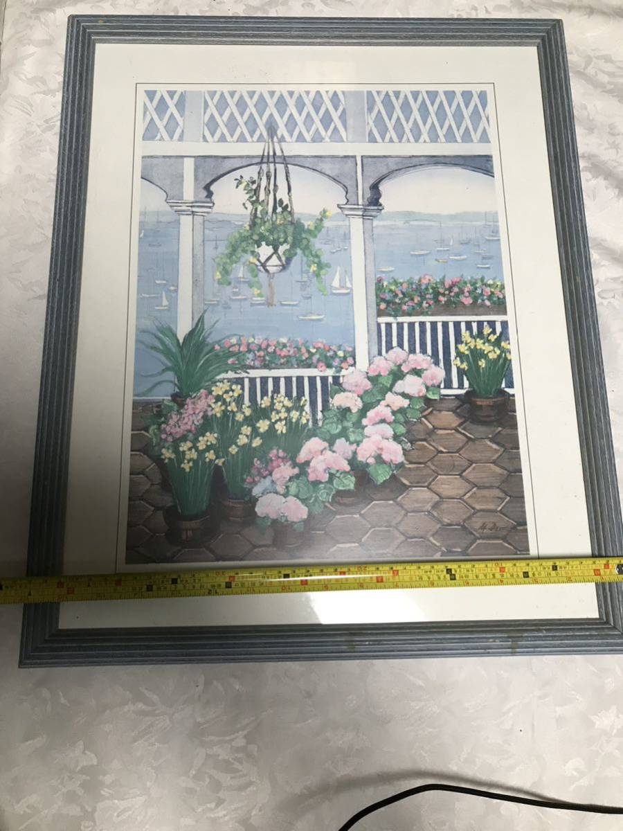 最低価格で販売 風景画 油彩画 油絵 作者不明 絵画 窓の外の風景 M