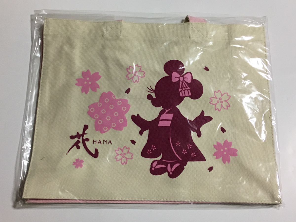 未使用 Disney AMBASSADOR HOTEL ミニー トートバッグ HANA 花 トート 桜 着物ミニー_画像1