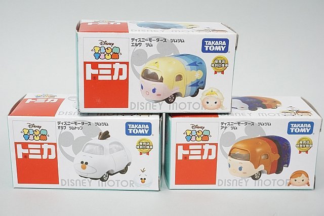 TOMICA トミカ ディズニーモータース ツムツム オラフ ツムトップ / アナ ツム / エルサ ツム など3点セット_画像1