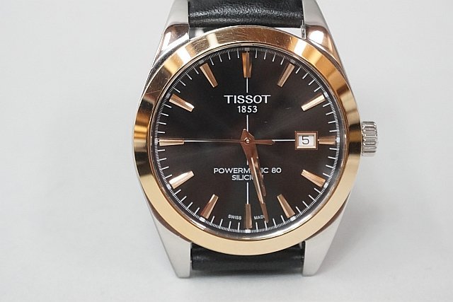 ♪ TISSOT ティソ T9274074605100 ジェントルマン オートマティック パワーマティック80 シリシウム 18K ゴールド 腕時計