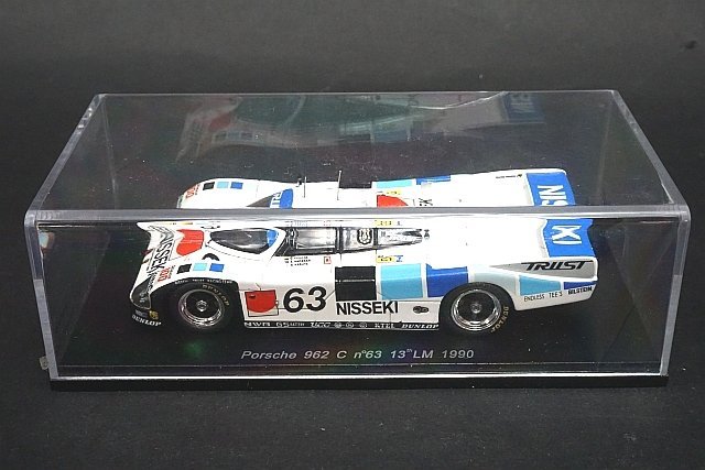 Spark スパーク 1/43 Porsche ポルシェ 962C LM ルマン 13位 1990 #63 NISSEKI KBS009 ※スリーブ欠品の画像7