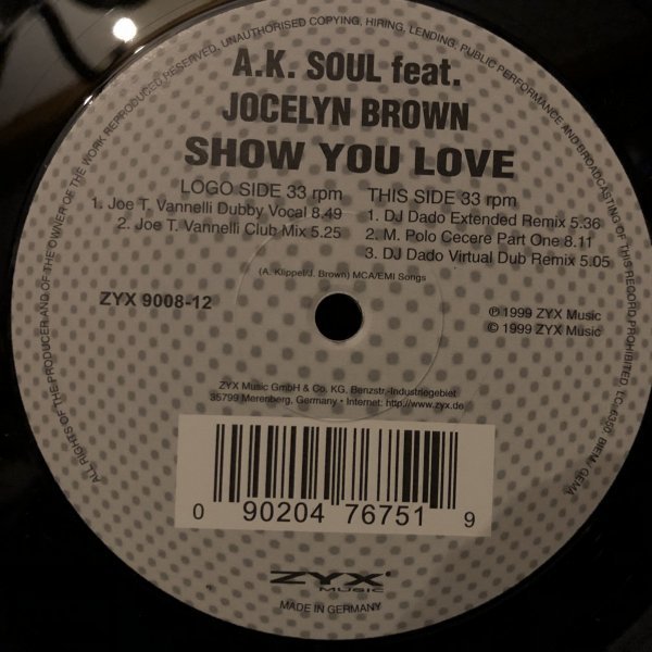 A.K. Soul Feat. Jocelyn Brown / Show You Love_画像1