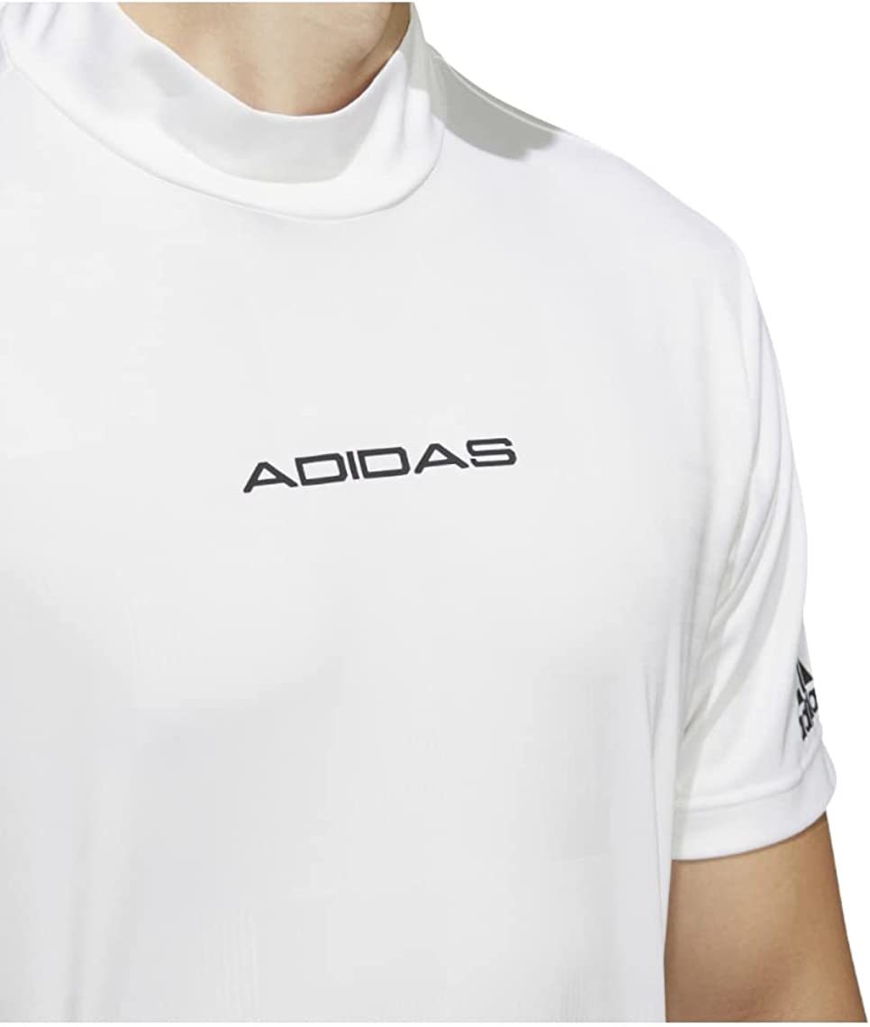 即決新品 adidas GOLF メンズ半袖モックネックシャツ ホワイト Lサイズ アディダス ゴルフ