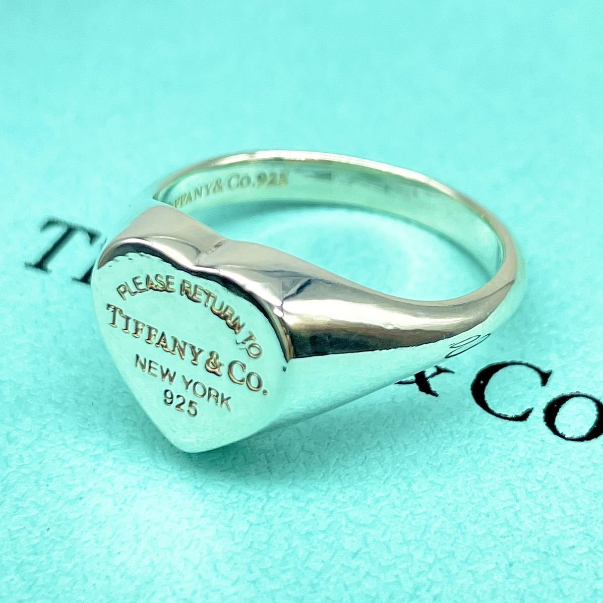 【廃盤】ティファニー TIFFANY&Co. ハート リターントゥ シグネット シルバー リング 12.5号 925 指輪