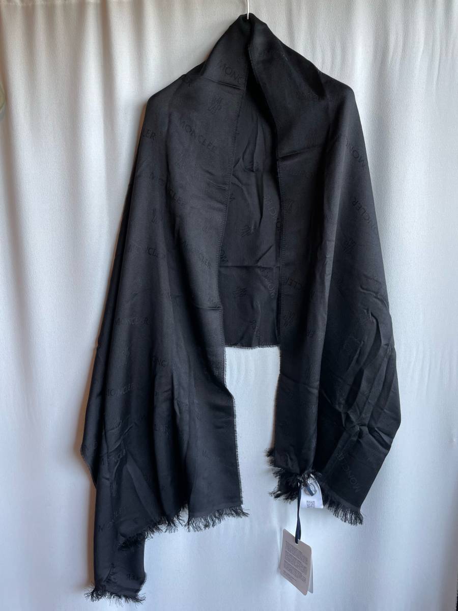 新品 本物 モンクレール イタリア製 シルク ウール ストール MONCLER