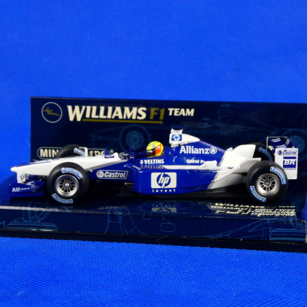 ラルフ・シューマッハ★ウイリアムズF1ビーエムダブルFW２４★NO.５★MINICHAMPS★F1ミニカー★ポールズ モデル アート★１/４８★中古品