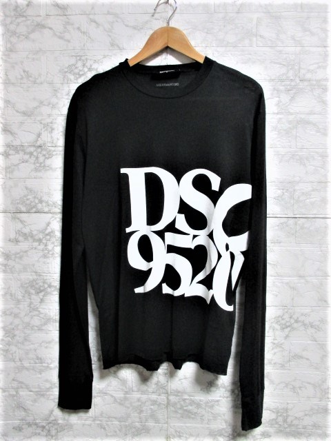 ☆DSQUARED2 ディースクエアード プリント ロゴ 長袖Ｔシャツ カットソー ロンＴ/メンズ/Ｍ☆新品☆国内正規品