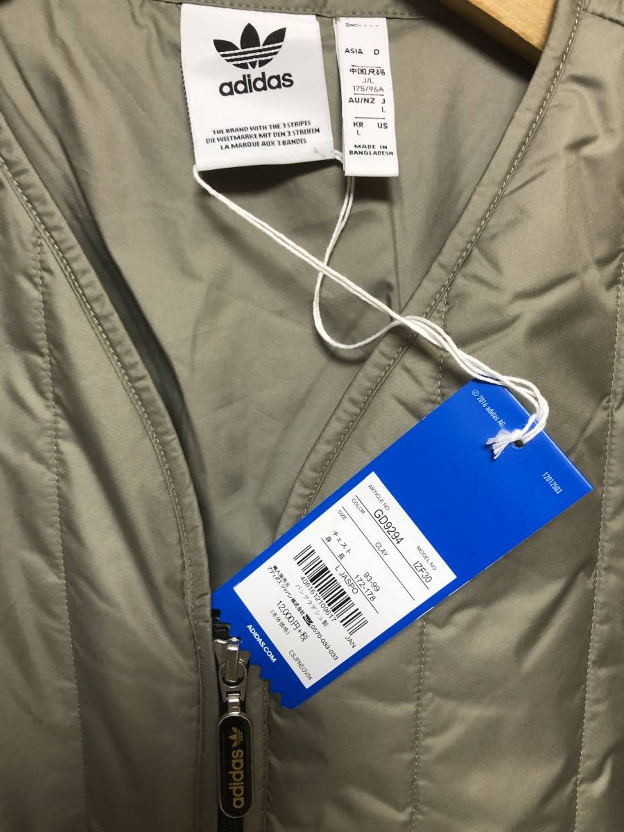 新品 adidas R.Y.V. jacket L 定価13,200円 アディダス カーディガン インナー ダウン _画像2