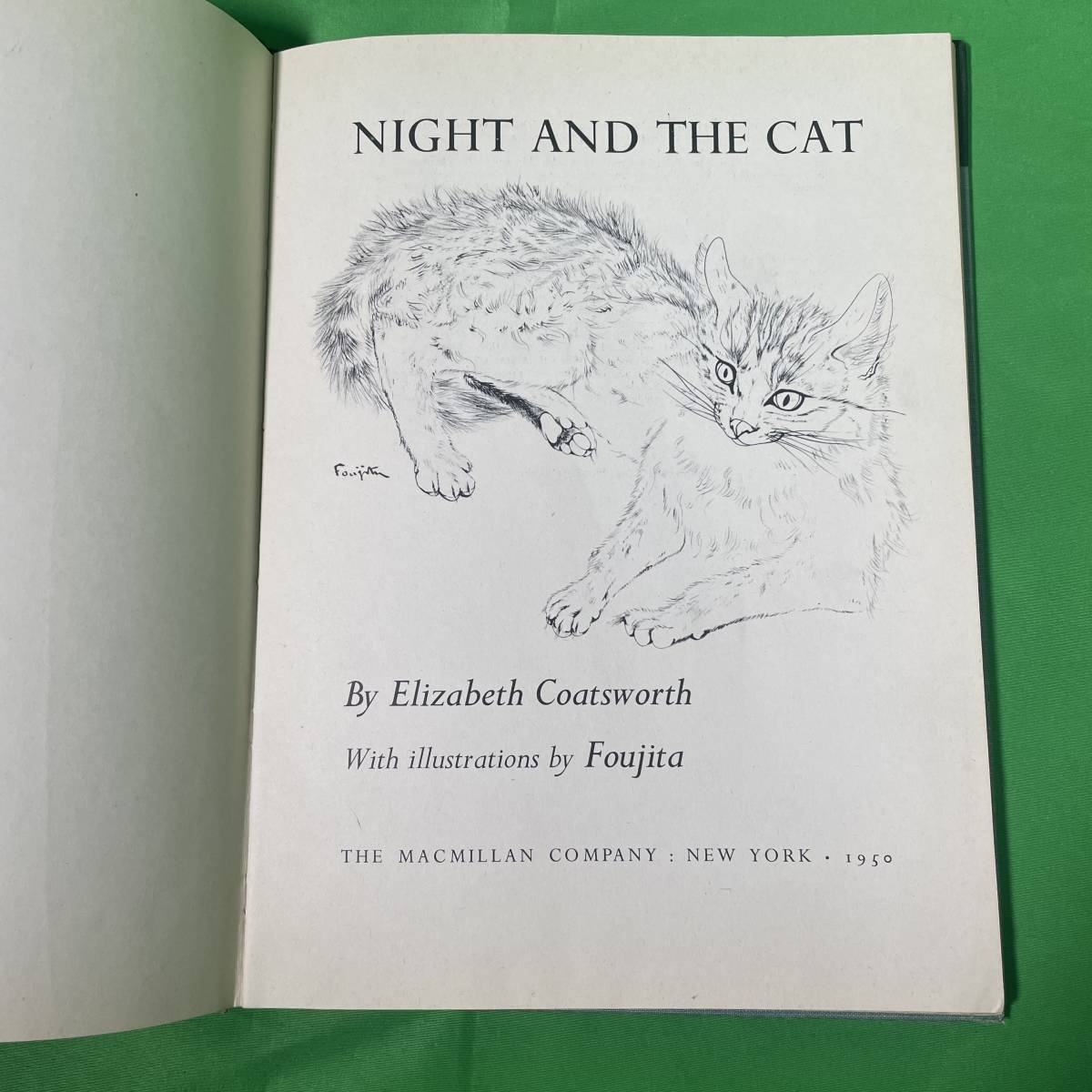 希少 「NIGHT AND THE CAT」夜と猫 藤田嗣治 挿絵 エリザベス 希少 「NIGHT AND THE CAT」夜と猫 藤田嗣治 挿絵 エリザベス