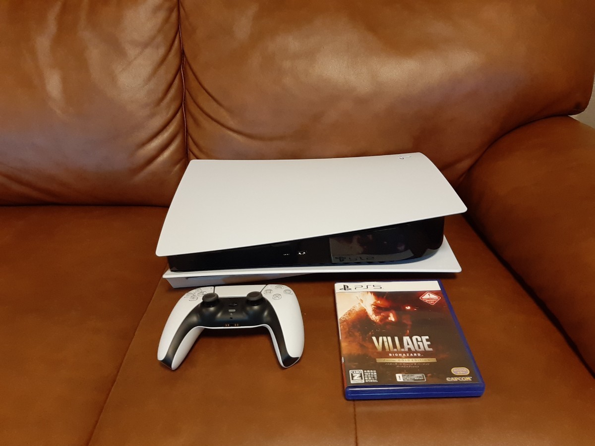 美品)PS5 プレステ5 最新型 CFI-1200A01 本体(ディスク版)+バイオ