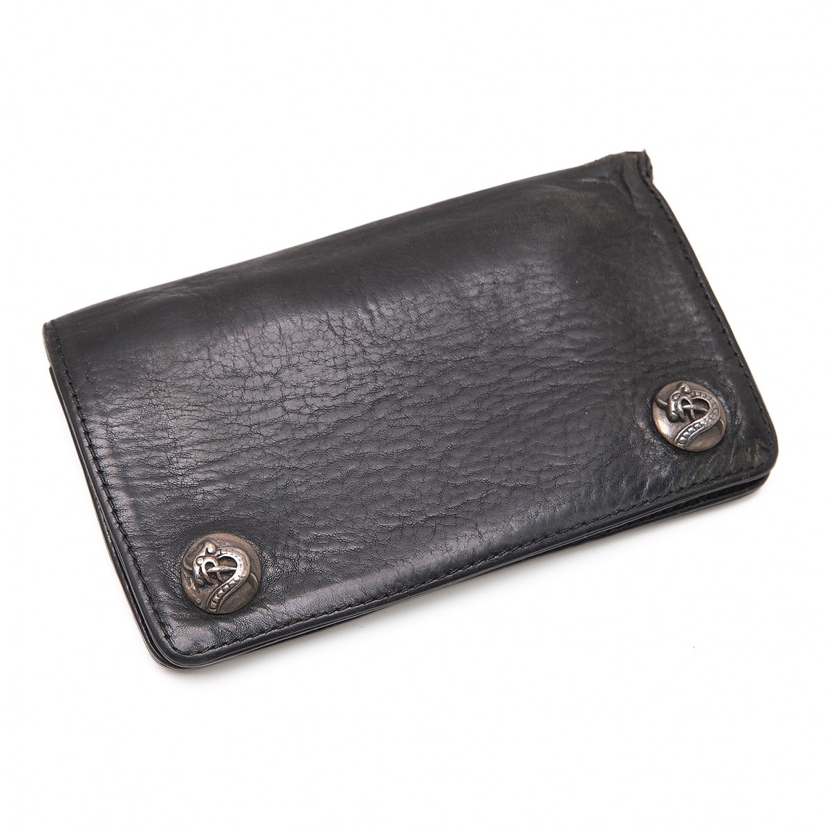 クロムハーツCHROME HEARTS ケルティックドッグボタンレザーウォレット