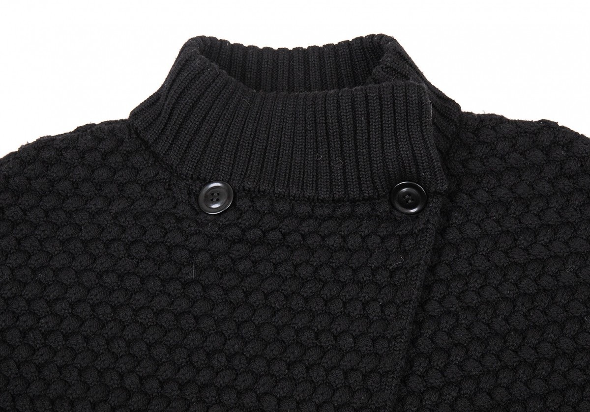  Max Mara Max Mara wool knitting knitted rib switch Short jacket black S