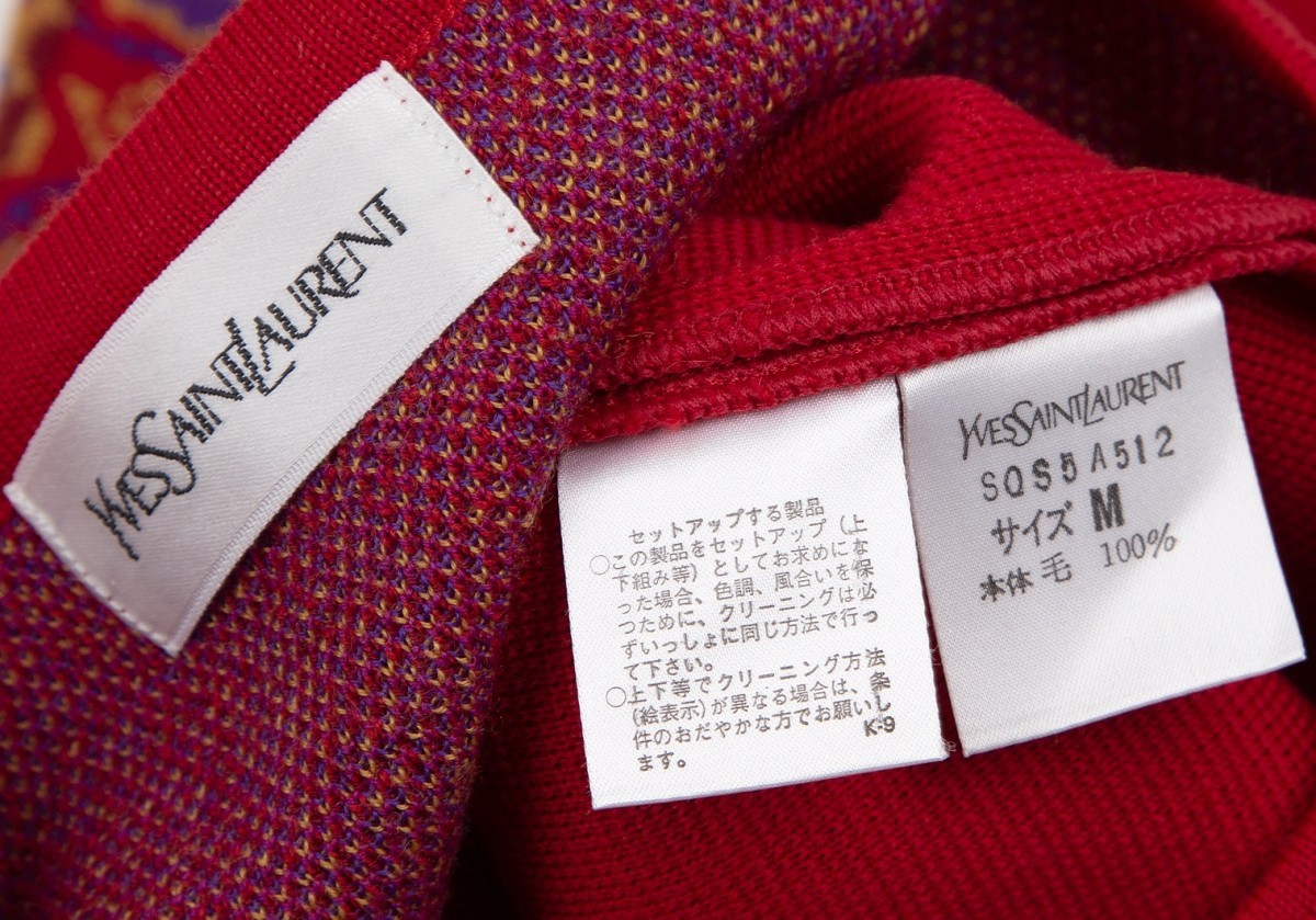 イヴサンローランYves Saint Laurent ペイズリージャガードニット