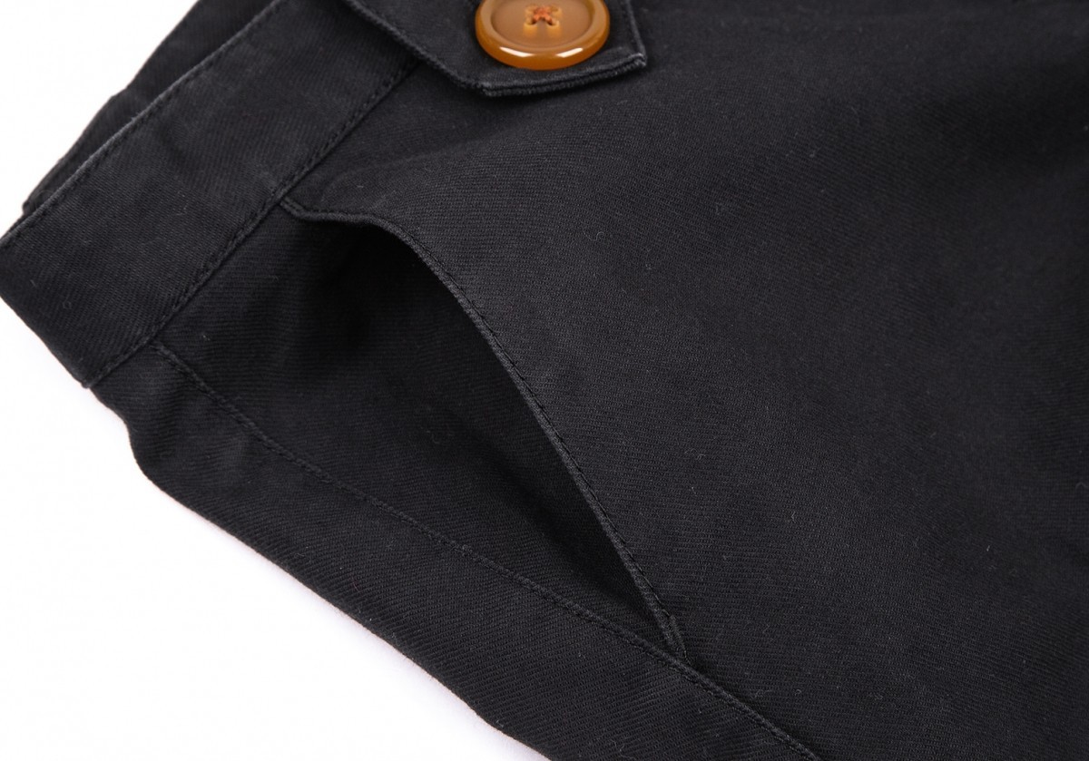  Vivienne Westwood red label stretch cotton big button design pants black 3