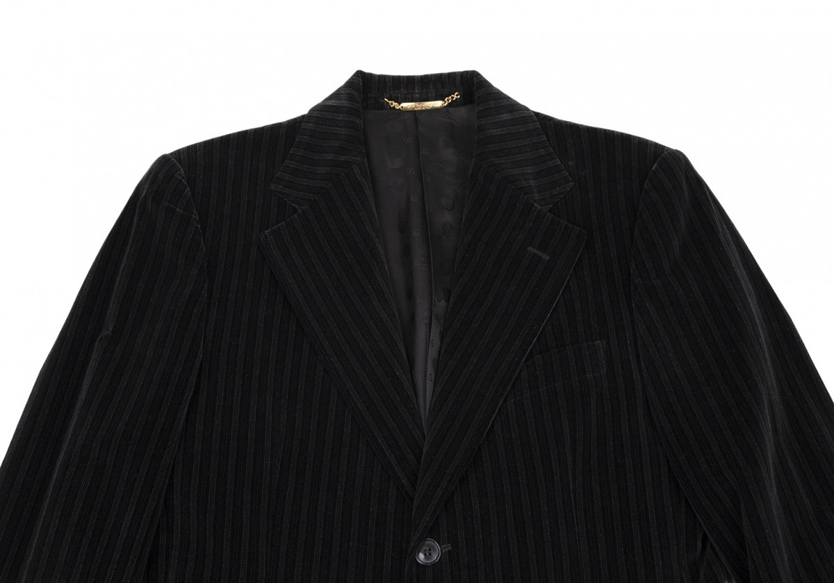  Dolce & Gabbana DOLCE&GABBANA полоса велюр перемена карман жакет чёрный 48