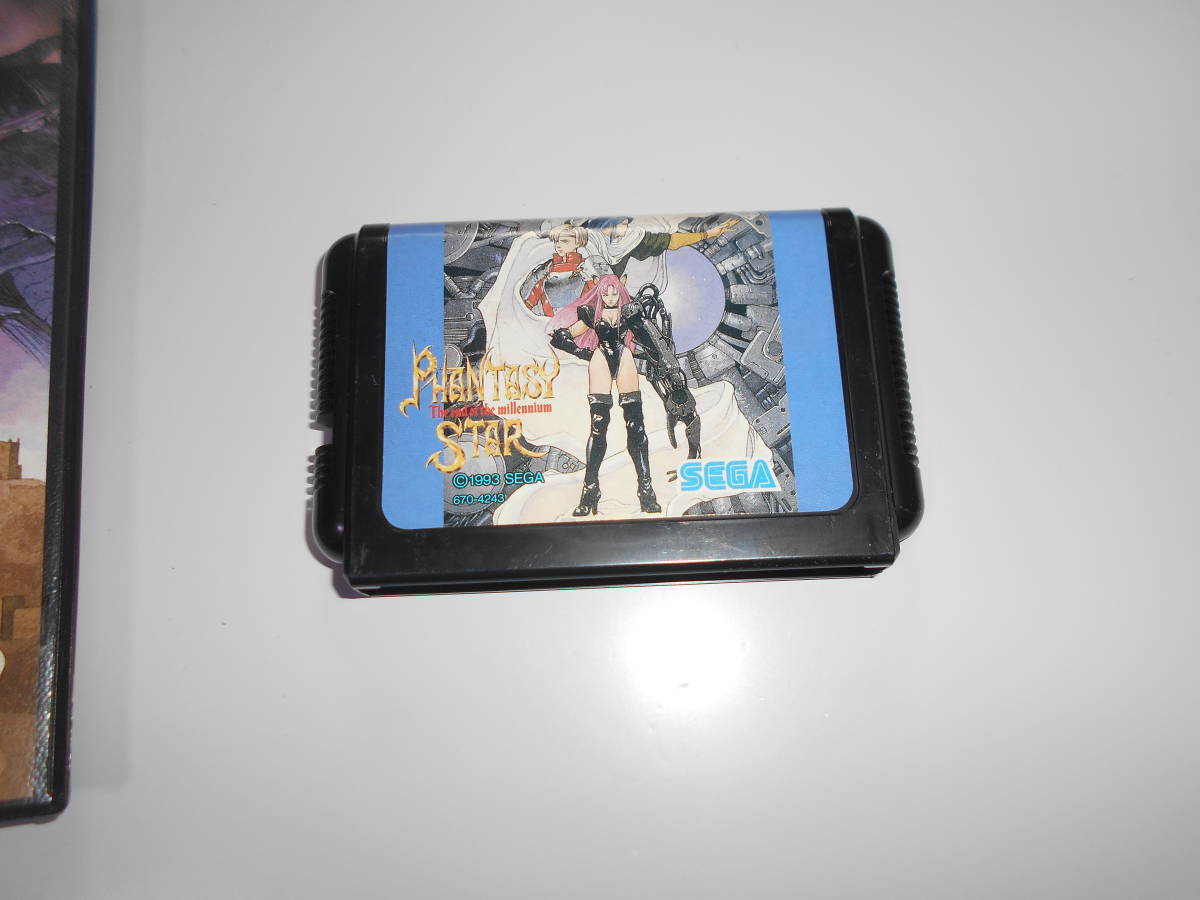 清掃動作品、起動確認 ファンタシースター PHANTASY STAR MD メガドライブ セガ Sega Megadrive メガドラ 箱 _画像2