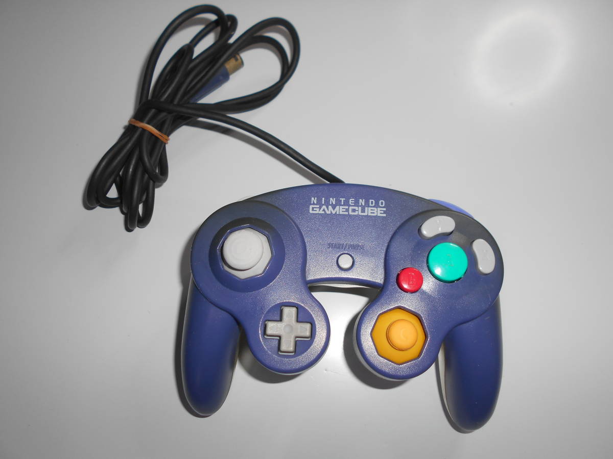 清掃動作品 純正 コントローラー バイオレット クリア DOL-003 任天堂 GC ゲームキューブ Nintendo 任天堂 GAMECUBE ニンテンドー_画像1