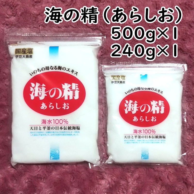 【240g+500g】斎藤一人さんオススメの自然塩「海の精」あらしお