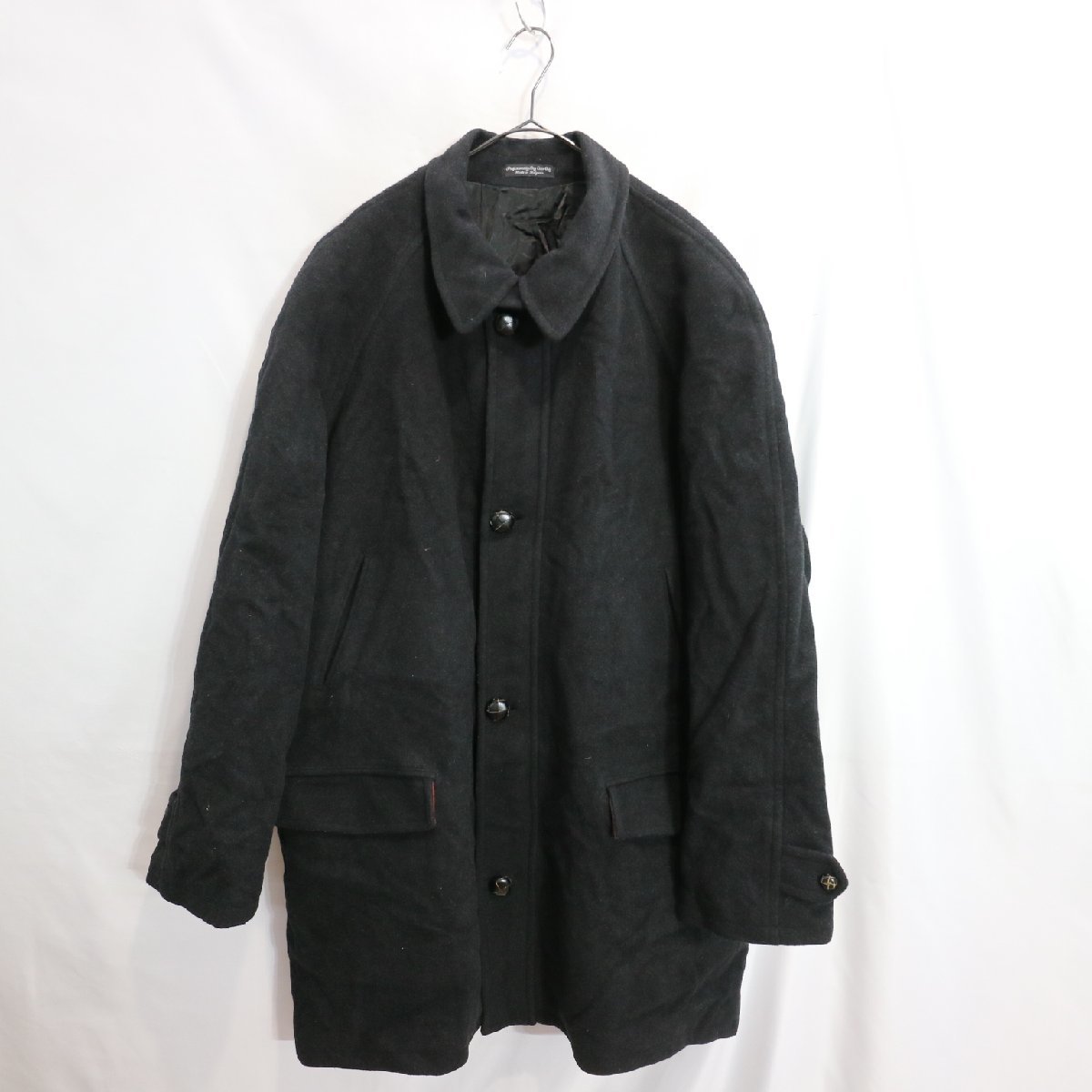 MILLENNIUM  шерсть   половина  пальто  ...  защита от холода   ...  черный  (  мужской  XL размер   соответствует   )  подержанный товар   бу одежда  M3700
