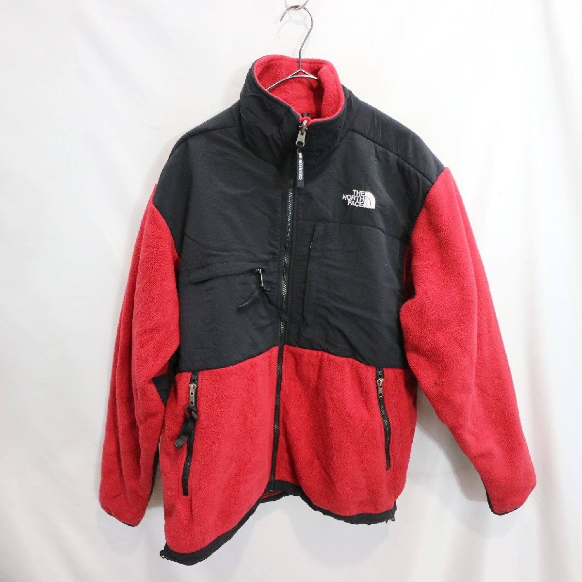 THE NORTH FACE ノースフェイス デナリジャケット フリースジャケット アウトドア レッド×ブラック ( メンズ Ｍ ) 中古 古着 Ｍ3907