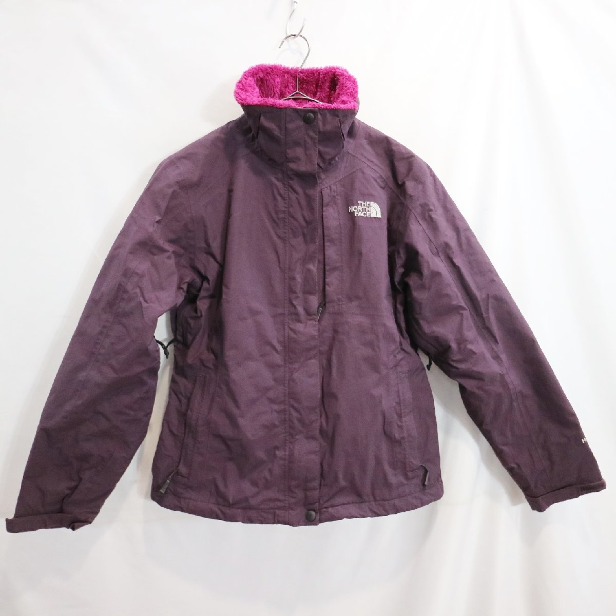 THE NORTH FACE ノースフェイス HYVENT ナイロンジャケット アウトドア キャンプ 防寒 パープル ( レディース M ) 中古 古着 M4051_画像1