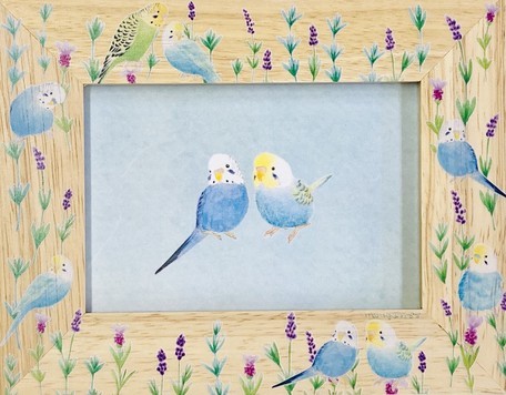  lovely small bird. photo frame! lavender .se regulation botanikaru... series se regulation parakeet postage included 