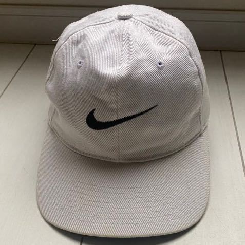 送料無料 90s vintage ビンテージ NIKE ナイキ swoosh スウォッシュ スウッシュlogo ロゴ 刺繍 cap キャップ 帽子 WHITE ホワイト 白 black_画像2